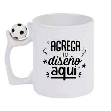 TAZA CON PELOTITA DE CERAMICA BLNCA