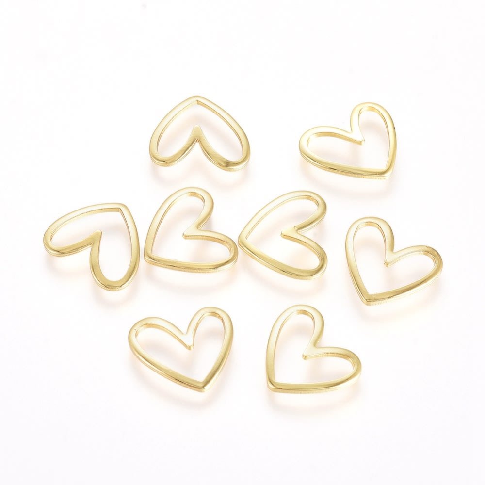 Una Figur B/Oro Corazon Comic 11X13MM