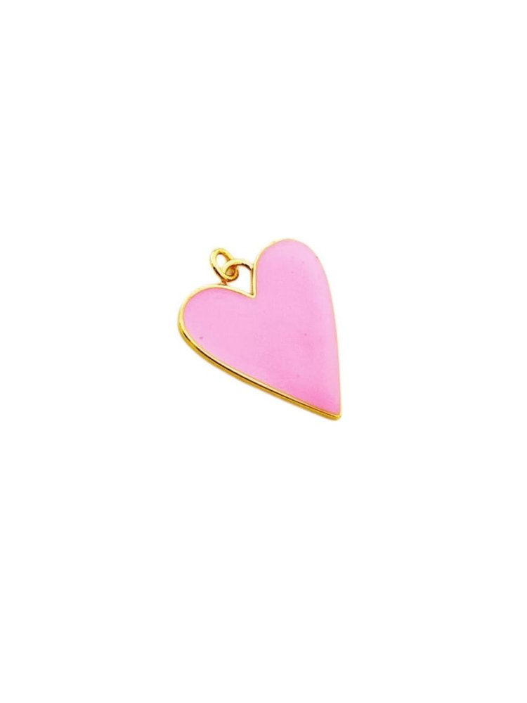 Colgante/b de Oro. Corazonez esmaltado variados de colores  Mide27X22MM