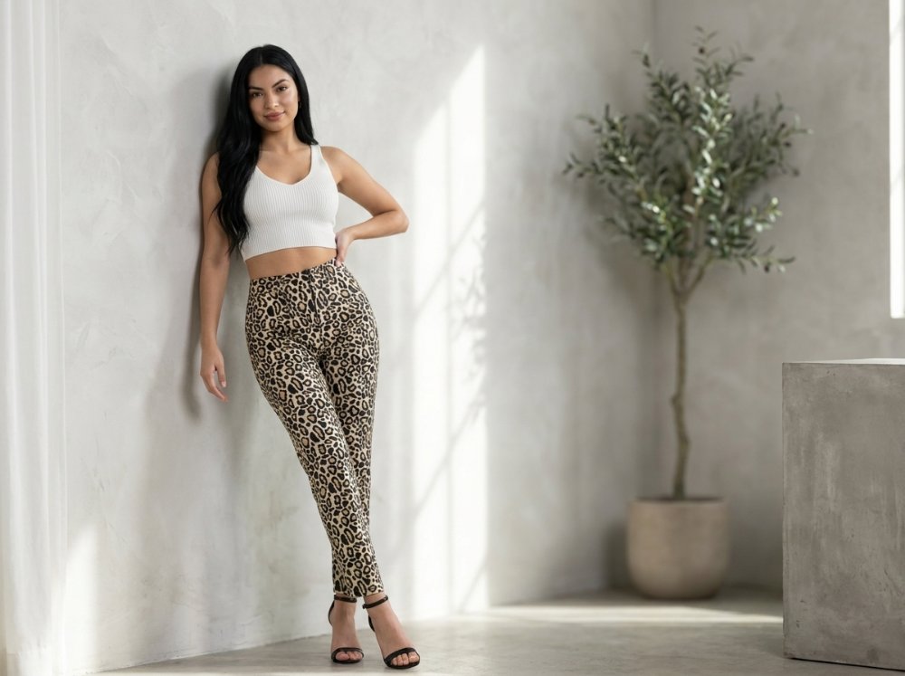 Legging animal print leopardo