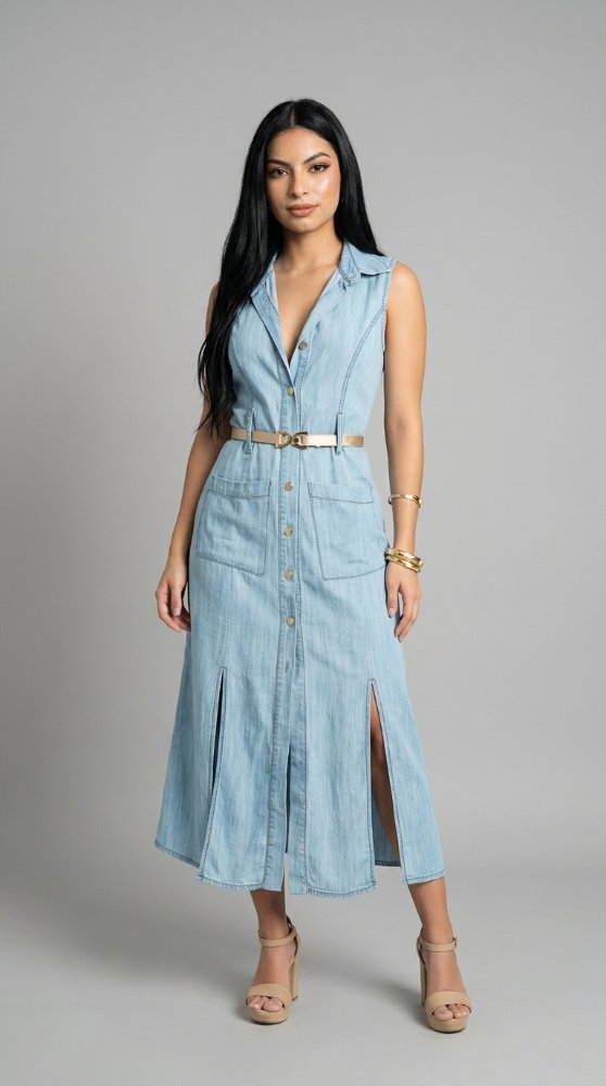 Vestido Indigo con bolsillos