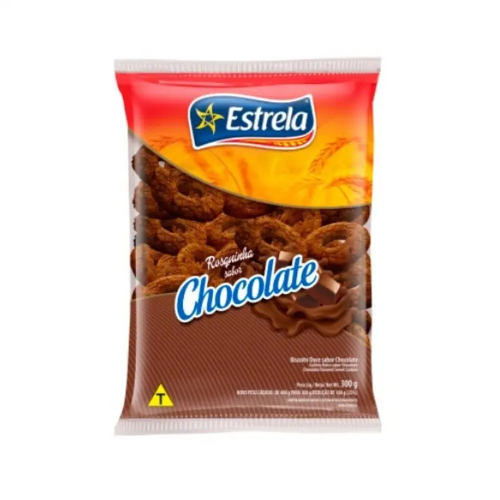 BISC ESTRELA ROSQUINHA 300G. CHOCOLATE