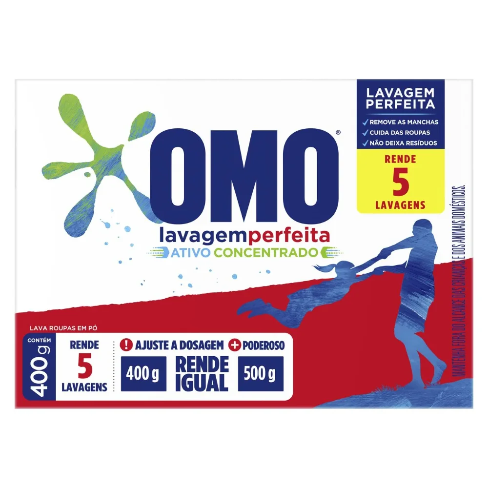 DT PO OMO 400G LAVAGEM PERFEITA