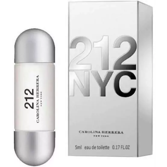 Miniatura Perfume Carolina Herrera 212 NYC Eau de Toilette Masculino 5Ml