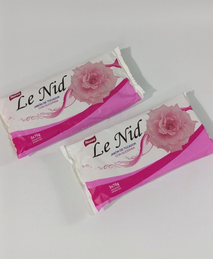 le nid jabon de tocador con glicerina rosado