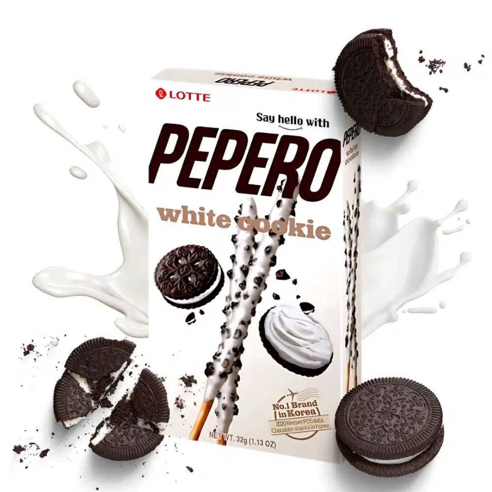 pepero white cokies tipo oreo 32g