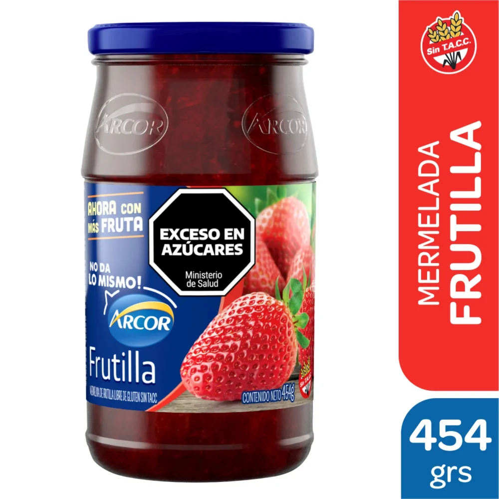 mermelada arcor frutilla 454g