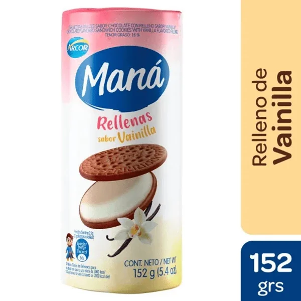 mana relleno de vainilla 152g