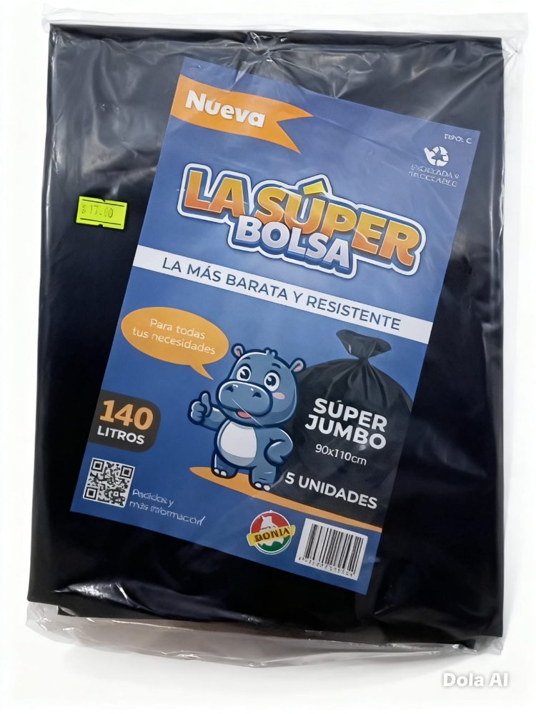 la super bolsa 140litros 5 unidades