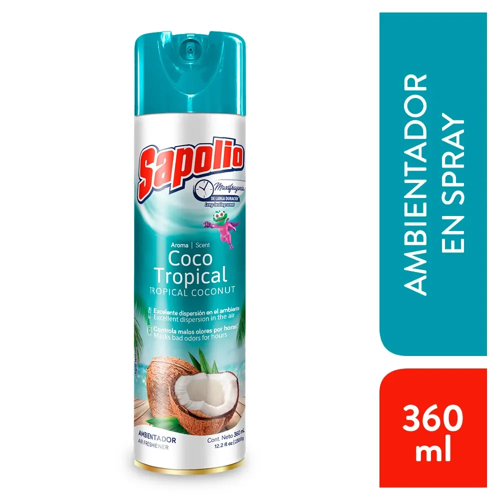 ambientador sapolio coco tropical 360ml