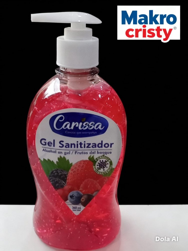 gel sanitizador frutos