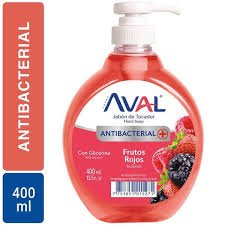jabon liquido aval 400ml antibacterial frutos rojos
