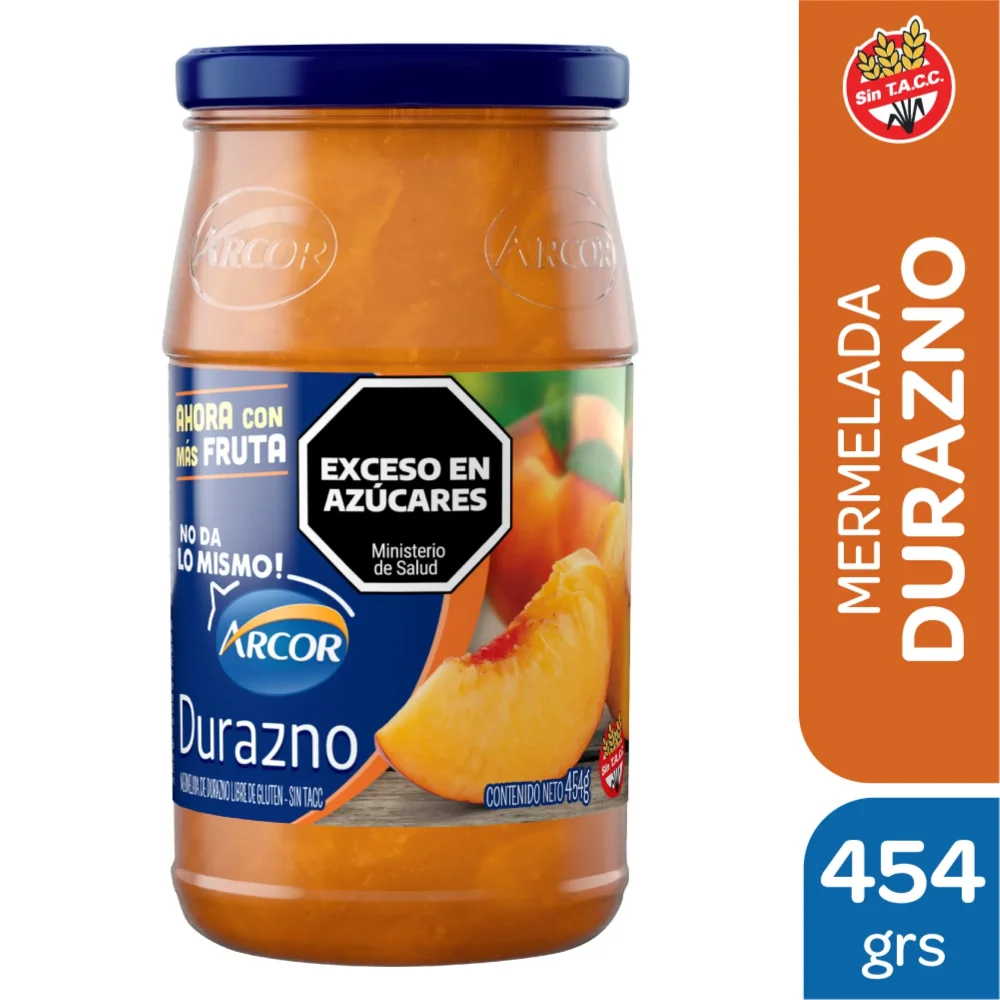 mermelada arcor durazno 454g