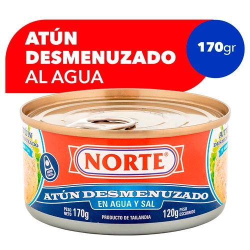 atun desmenuzado en agua el norte
