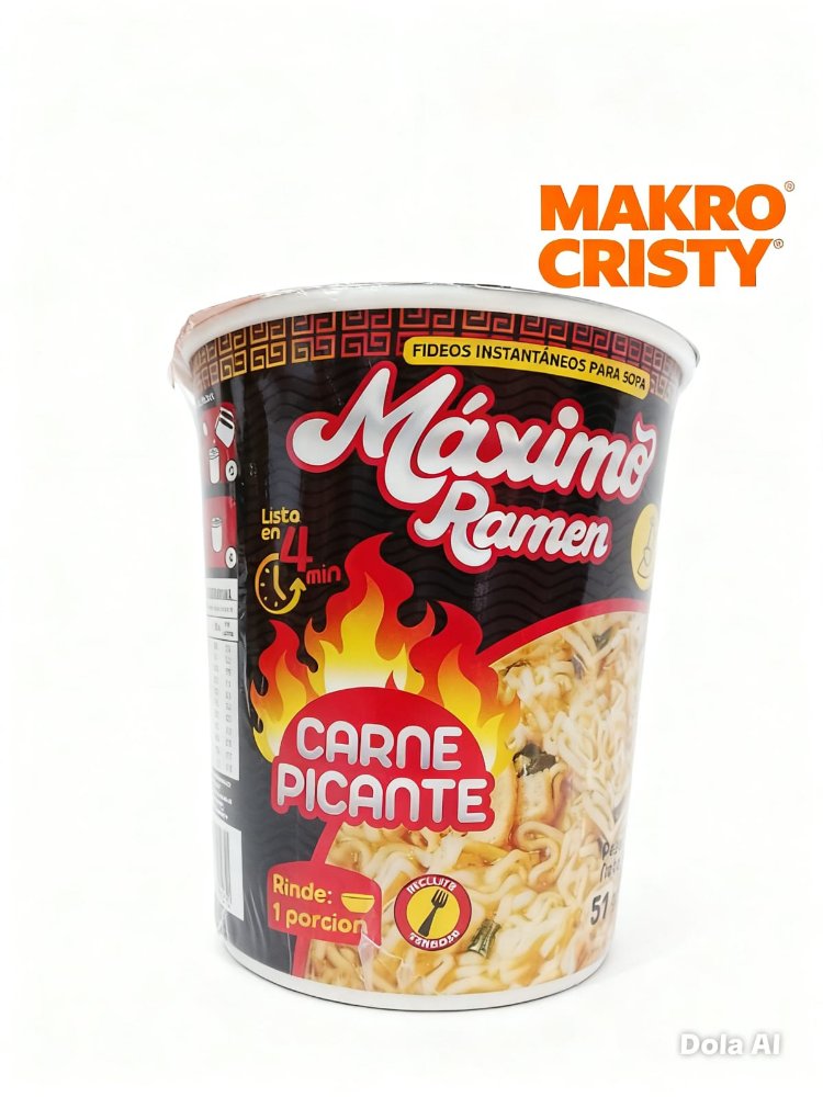 maximo ramen vaso carne picante