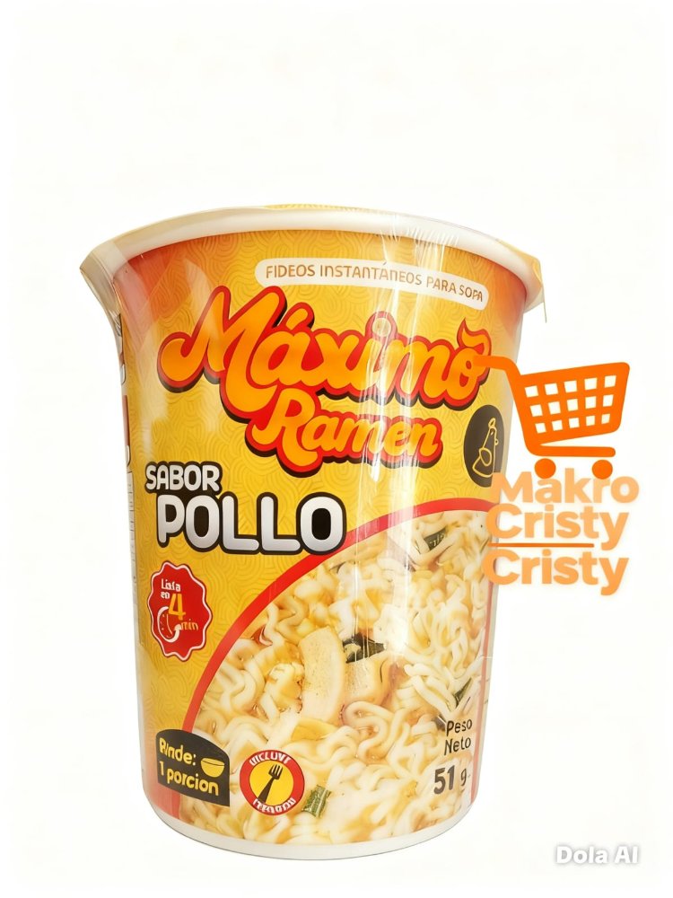 maximo ramen pollo vaso