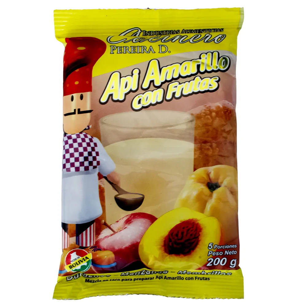 api amarillo con frutas