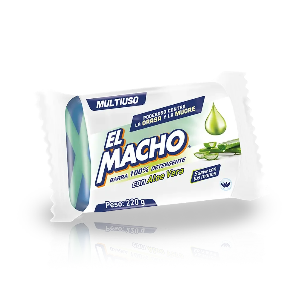 el macho detergente en barra con aloe vera 220g