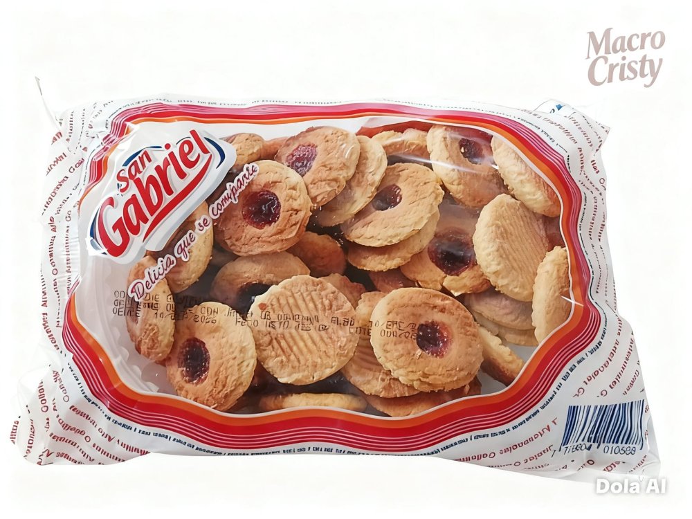 galletas en bandeja con relleno de jalea de manzana 425g