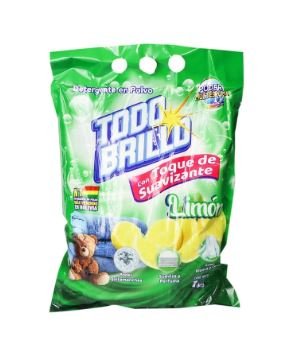 detergente en polvo todo brillo 700g limón