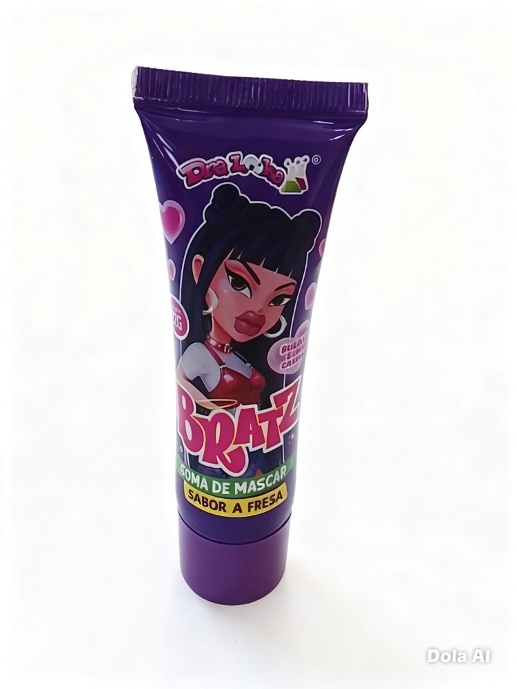 dra loka bratz goma de mascar tipo colino sabor a fresa 22g