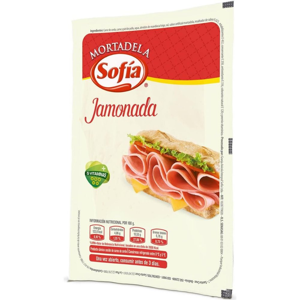 mortadela jamonada al vacio 200g sofia