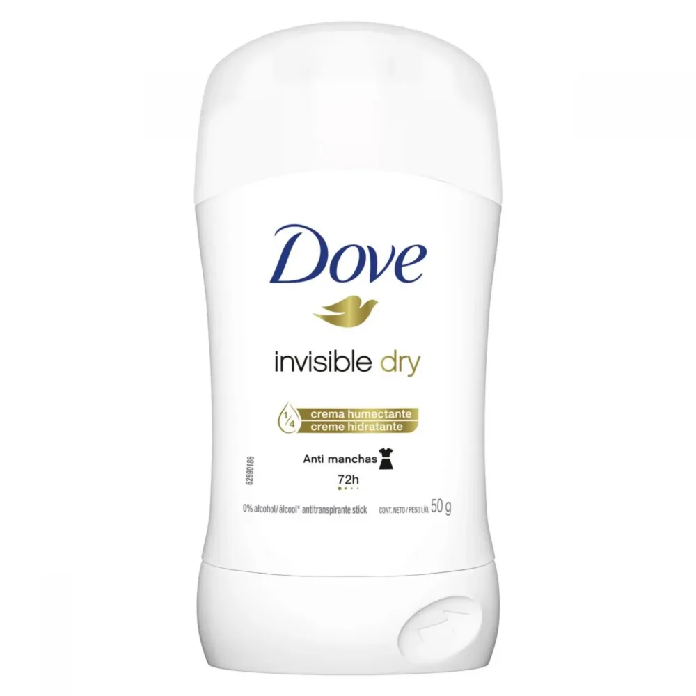 Desodorante Dove Invisible Dry Barra 50gr