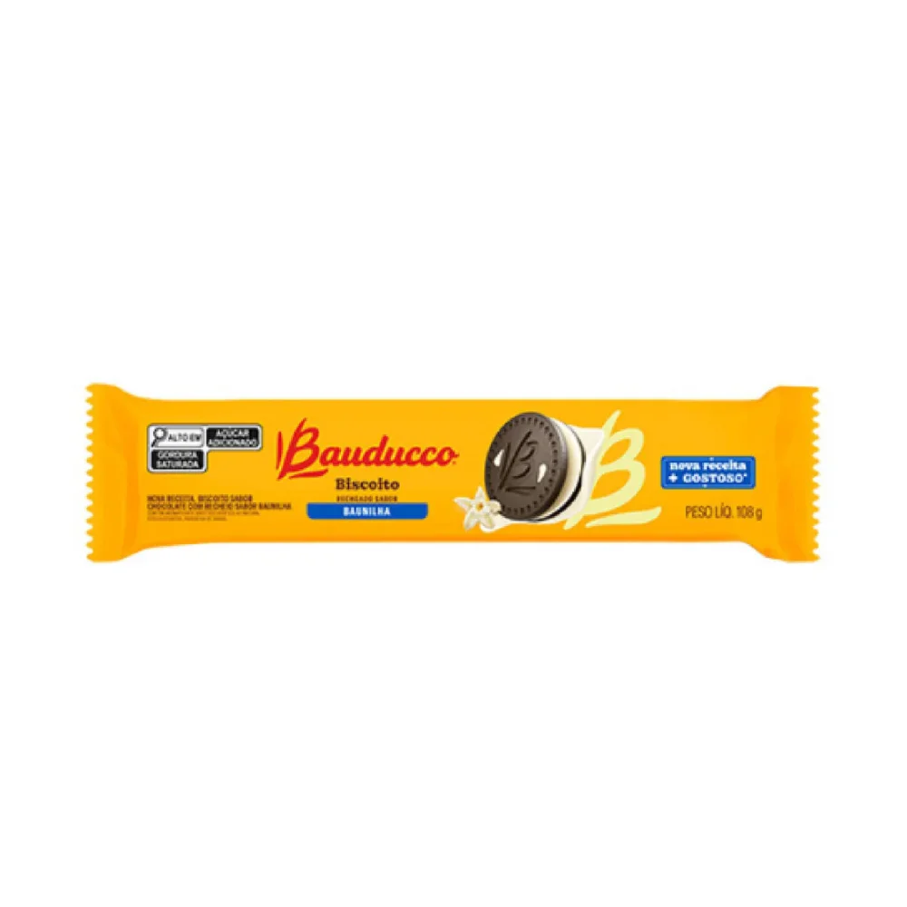 galleta rellena vainilla bauducco 108g