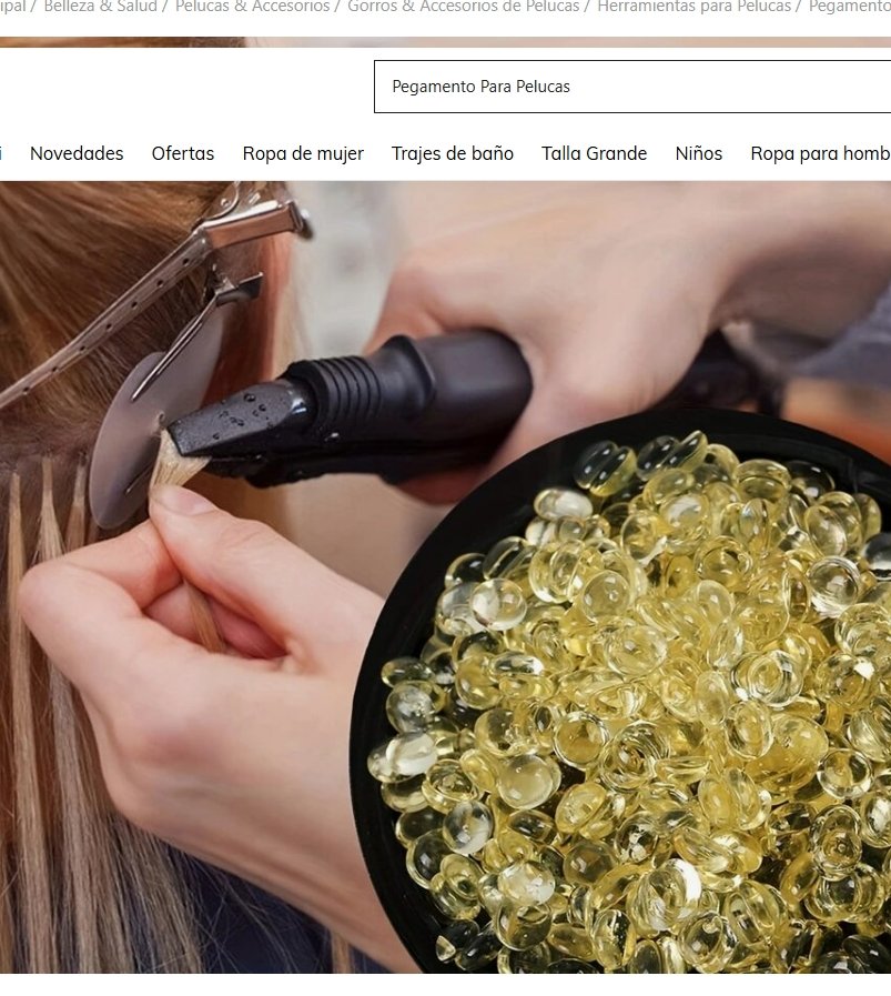 Pegamento de queratina para extensiones de cabello