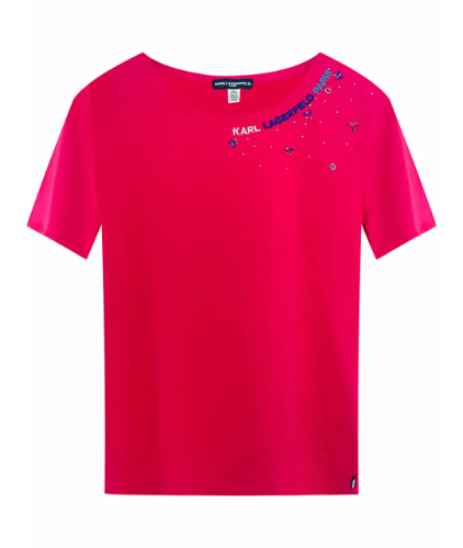 Playera Karl lagerfield rosa L4UH7868