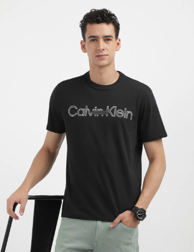 Playera negra CK hombre talks M