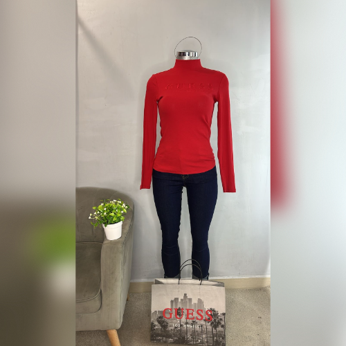 Playera Guess muj rojo M