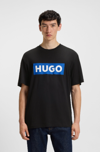 Playera negra azul hugo M hom