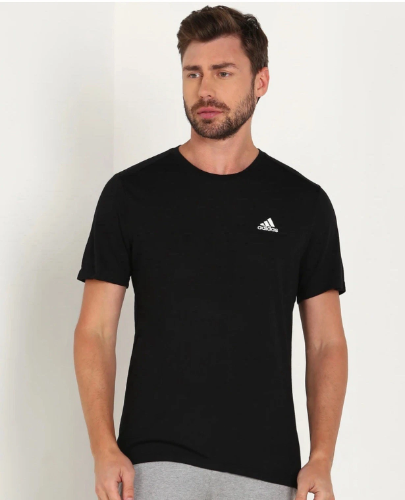 Playera negra Adidas hom