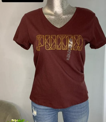 PUMA DECO GLAM FILL TEE IN NEG