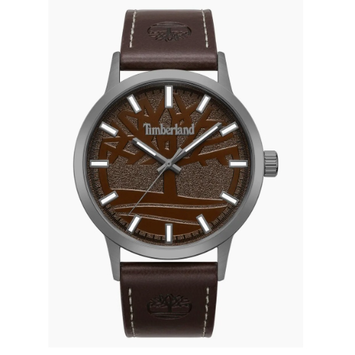 Timberland Classic Quartz Leather Strap Watch, 46mm café