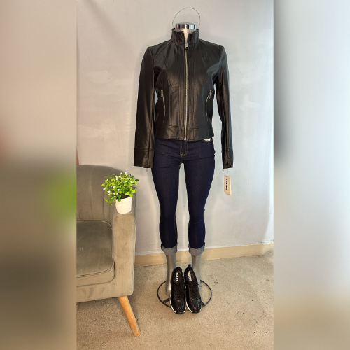 Chamarra  de cuero DKNY