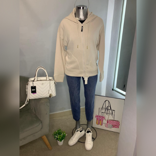 Sudadera DKNY color Beig talla L de dama