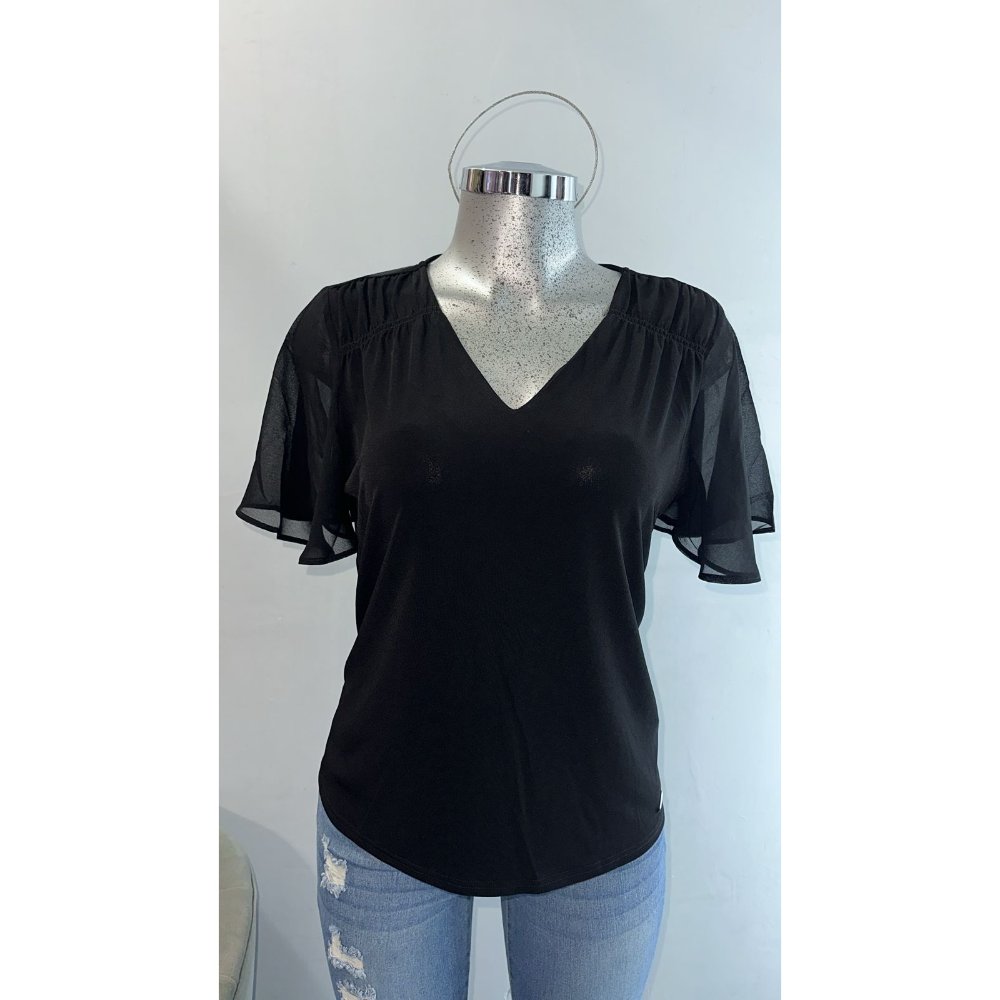 Blusa negra CK muj L