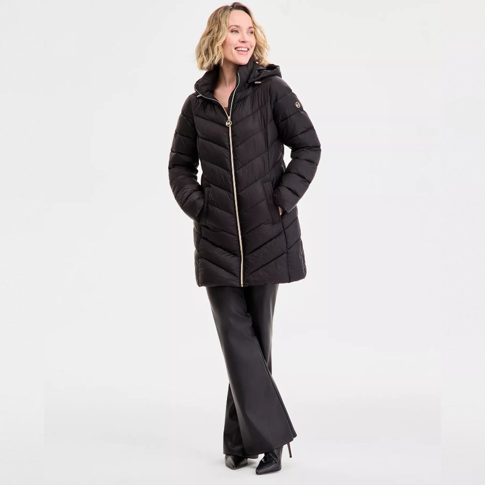 MICHAEL Michael Kors Women's Hooded Packable Puffer Coat