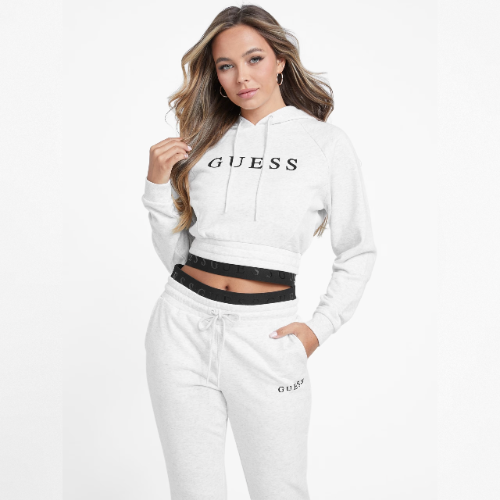 Sudadera Terry Guess blanco muj M