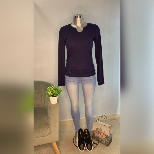 Playera azul Guess muje L