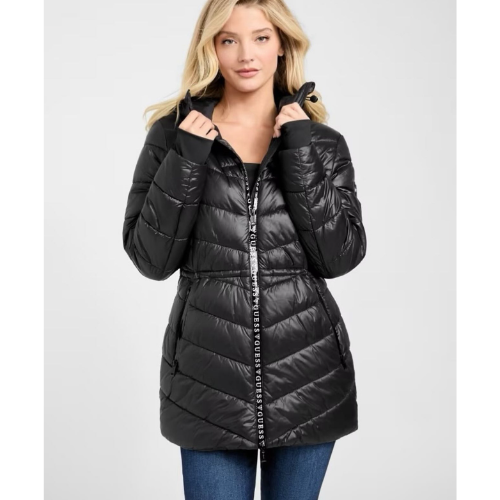 Chamarra plumas negra Guess muj S
