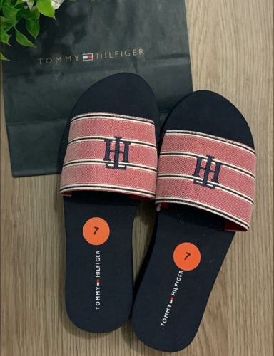 Sandalias azul rosa Tommy muj 7