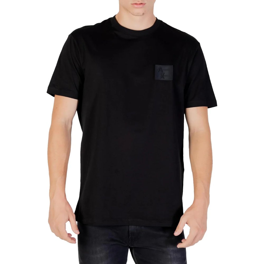 AX Armani Exchange Men's Grid Box Top Chest T-Shirt M, Black