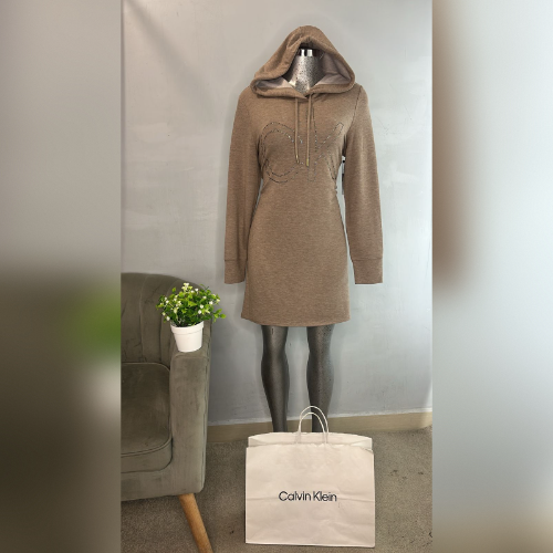 Suéter tipo Vestido CK color café talla L