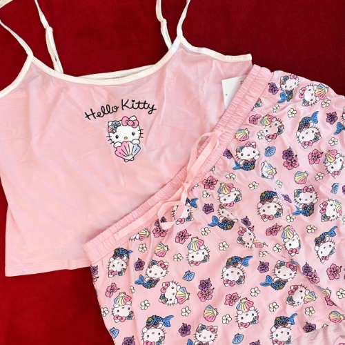 LEEPWEAR/SLEEPWEAR SETS/TANK PINK/MULTI