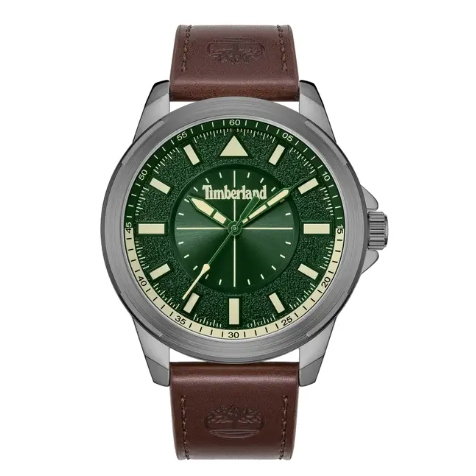 Timberland Classic Quartz Leather Strap Watch, 45.5mm green