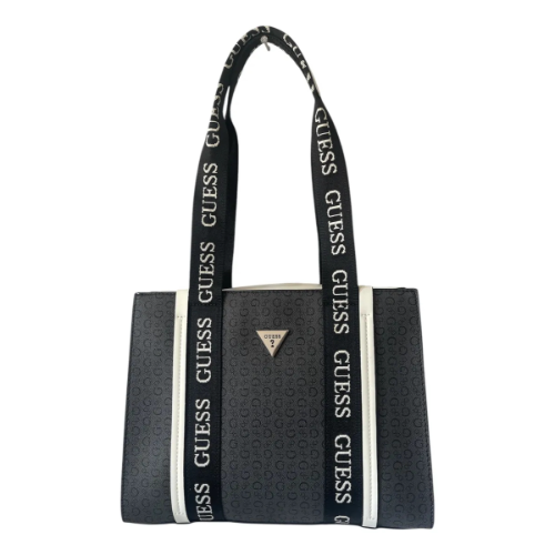 Bolsa gris blanco Guess Tote