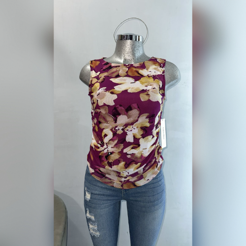 Blusa vino c/ blanco Muj S CK